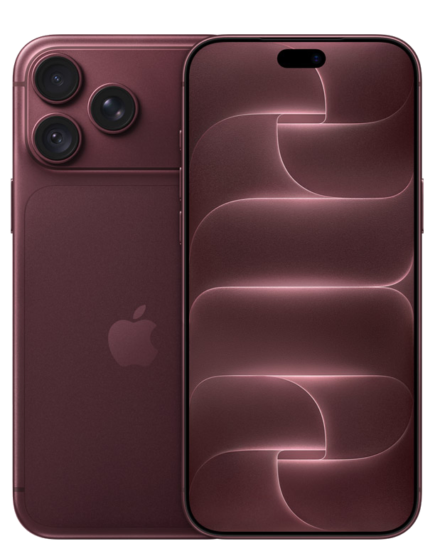 iPhone 18 Pro Max in burgundy, back and front